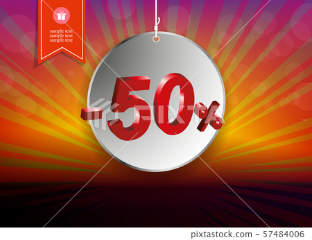 Abstract composition with rays of light and a round white frame Abstract composition with rays of light and a round white frame 57484006