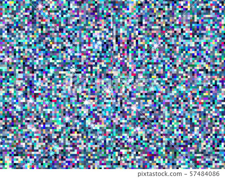 Glitch shapes. Vector abstract contemporary background made of colorful pixel mosaic. Element of 57484086
