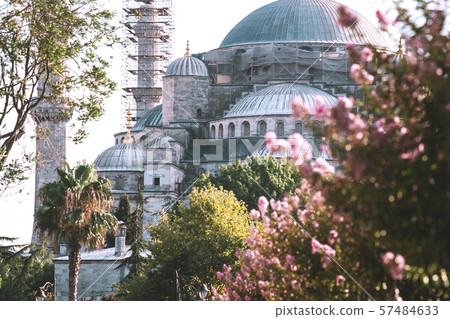 Sultan Ahmed Mosque that also known as the Blue Mosque. One of the most popular sights in Istanbul Sultan Ahmed Mosque that also known as the Blue Mosque. One of the most popular sights in Istanbul 57484633
