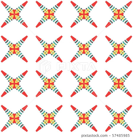 Vintage geometric pattern in retro 80s style. Textile fashionable retro design. 57485985