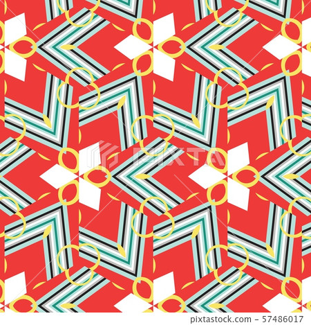 Vintage geometric pattern in retro 80s style. Textile fashionable retro design. 57486017