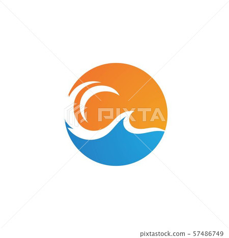 Water Wave symbol and icon Logo Template Water Wave symbol and icon Logo Template 57486749