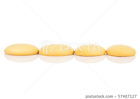 Sweet sponge biscuit isolated on white 57487127