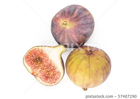 Fresh fig fruit isolated on white Fresh fig fruit isolated on white 57487290