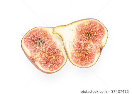 Fresh fig fruit isolated on white Fresh fig fruit isolated on white 57487415