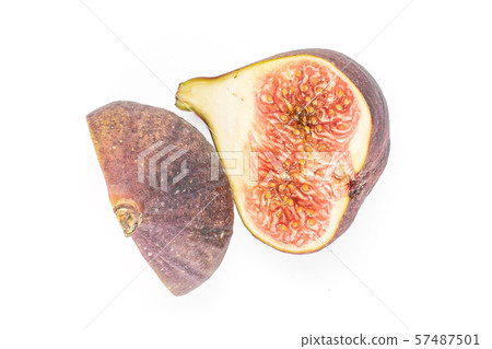 Fresh fig fruit isolated on white Fresh fig fruit isolated on white 57487501