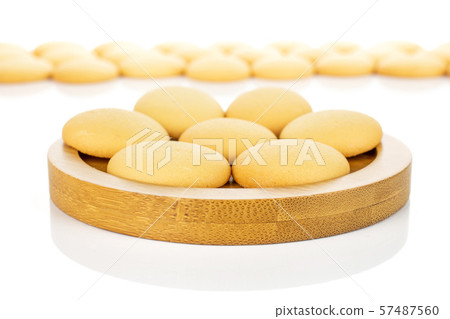 Sweet sponge biscuit isolated on white 57487560