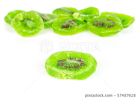 Sweet candied kiwifruit isolated on white Sweet candied kiwifruit isolated on white 57487628