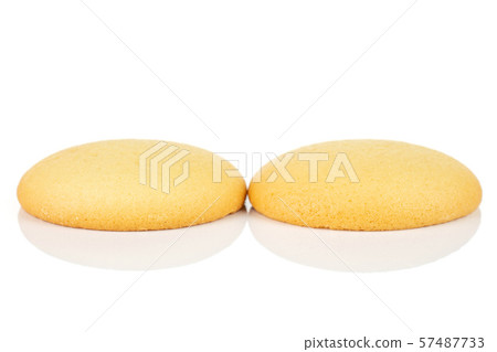 Sweet sponge biscuit isolated on white Sweet sponge biscuit isolated on white 57487733
