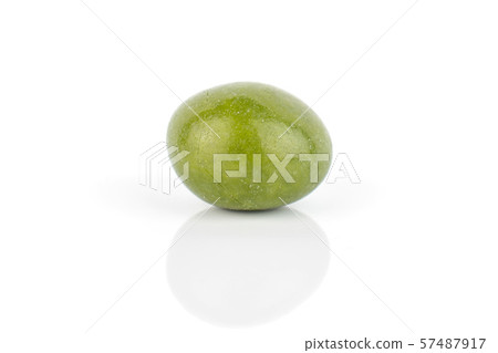 Chocolate stone candy isolated on white 57487917