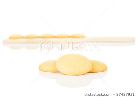 Sweet sponge biscuit isolated on white 57487931