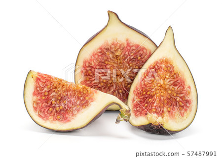 Fresh fig fruit isolated on white Fresh fig fruit isolated on white 57487991