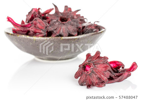 Candied hibiscus isolated on white Candied hibiscus isolated on white 57488047