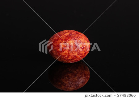 Japan assortment snacks isolated on black glass Japan assortment snacks isolated on black glass 57488060