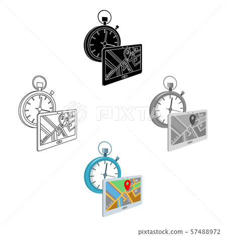 Delivery on time to the destination. Logistics and delivery single icon in cartoon,black style 57488972