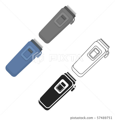 Electrical trimmer icon in cartoon,black style isolated on white background. Hairdressery symbol Electrical trimmer icon in cartoon,black style isolated on white background. Hairdressery symbol 57489751