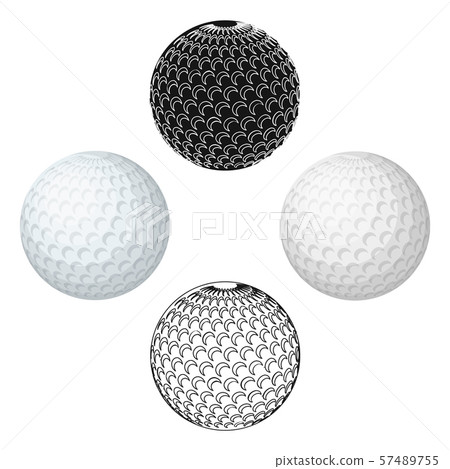 Golf ball.Golf club single icon in cartoon,black style vector symbol stock illustration web. Golf ball.Golf club single icon in cartoon,black style vector symbol stock illustration web. 57489755