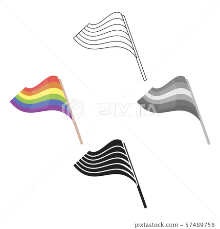 Flags icon cartoon,black. Single gay icon from the big minority, homosexual cartoon,black. Flags icon cartoon,black. Single gay icon from the big minority, homosexual cartoon,black. 57489758