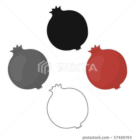 Garnet icon cartoon,black. Singe fruit icon from the food cartoon,black. Garnet icon cartoon,black. Singe fruit icon from the food cartoon,black. 57489763