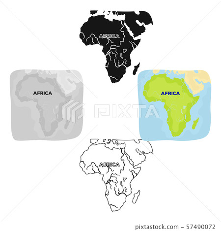 Territory of Africa.African safari single icon in cartoon,black style vector symbol stock 57490072