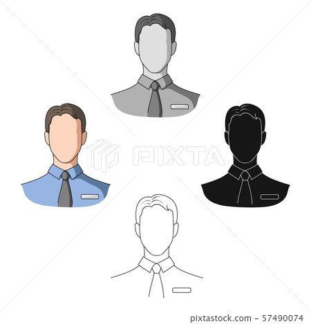 Person, single icon in outline style.Person, vector symbol stock illustration web. Person, single icon in outline style.Person, vector symbol stock illustration web. 57490074