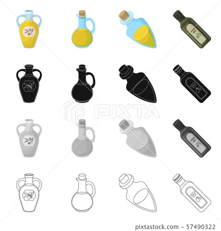 Isolated object of food and bung symbol. Collection of food and oil stock symbol for web. Isolated object of food and bung symbol. Collection of food and oil stock symbol for web. 57490322