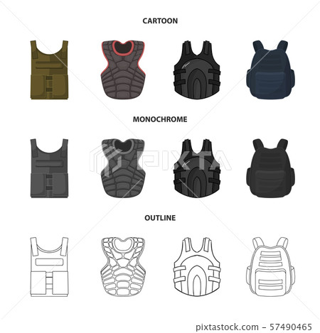 Vector design of flak and jacket logo. Collection of flak and body stock vector illustration. Vector design of flak and jacket logo. Collection of flak and body stock vector illustration. 57490465