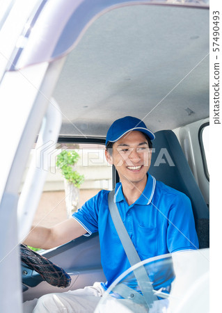 Driver man truck delivery delivery image Driver man truck delivery delivery image 57490493