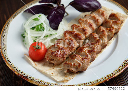 meat dish lula kebab meat dish lula kebab 57490622