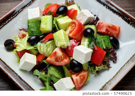 Greek salad . restaurant menu 57490623