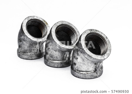 various metal fittings inner, for pipes on white various metal fittings inner, for pipes on white 57490930