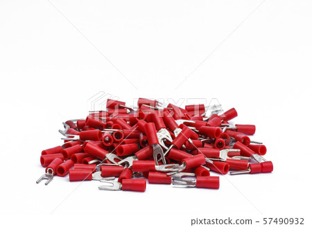 Cable terminals isolated on a white background Cable terminals isolated on a white background 57490932