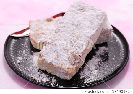 Kurumi Cookie Black Plate Japanese Paper Background Kurumi Cookie Black Plate Japanese Paper Background 57490982