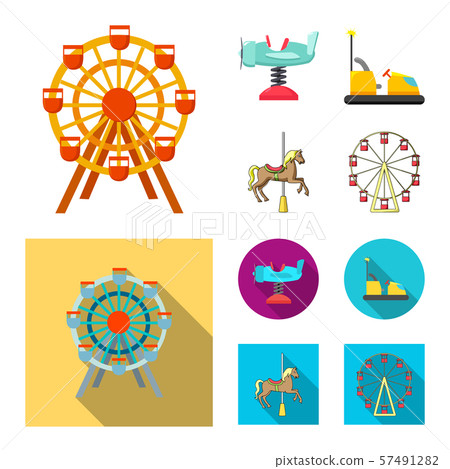 Vector illustration of fun and horse logo. Collection of fun and circus stock vector illustration. Vector illustration of fun and horse logo. Collection of fun and circus stock vector illustration. 57491282