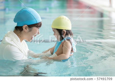 infant swimming, parenthood, parent and child 57491709