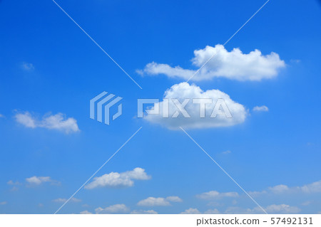 Image of summer sky, midsummer, blue sky 57492131