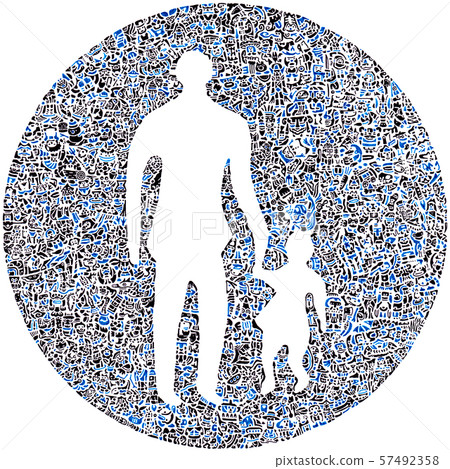 Ballpoint pen pedestrian mark road sign Ballpoint pen pedestrian mark road sign 57492358