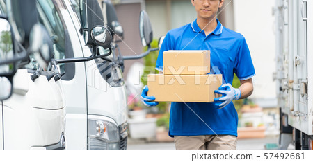 物流配送運輸業務驅動卡車業務圖像 57492681