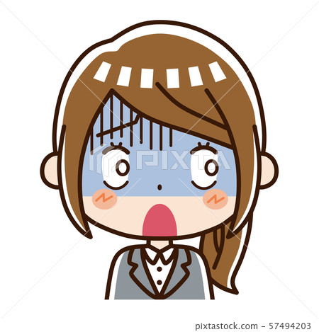 Business woman, facial expression, fear 57494203