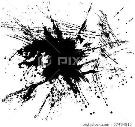 Calligraphy splash brush illustration 57494813