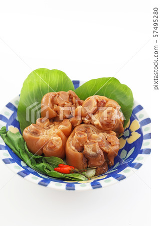 Traditional Okinawan cuisine pork legs 57495280