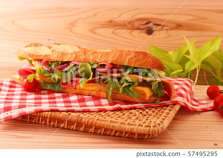 Delicious submarine sandwich Delicious submarine sandwich 57495295