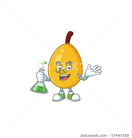 Professor fresh loquat cute cartoon character style. 57495389