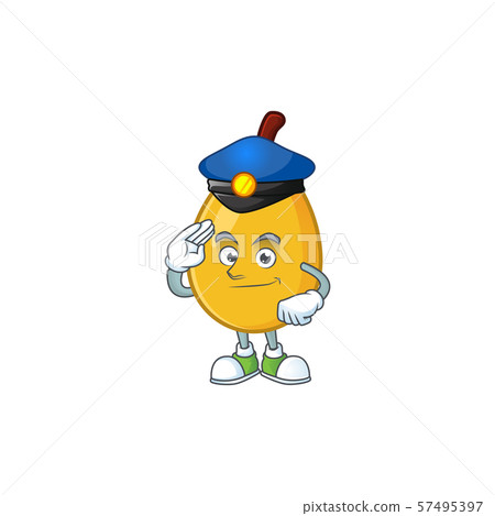 Police fruit loquat fresh mascot character shape 57495397