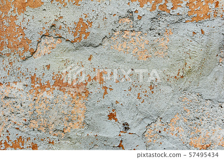 Texture of a concrete wall with cracks and scratches which can be used as a background Texture of a concrete wall with cracks and scratches which can be used as a background 57495434
