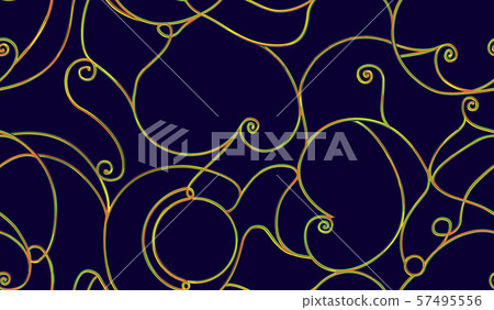 Abstract Colorful Hand Sketched Swirls Pattern - Stock Illustration ...