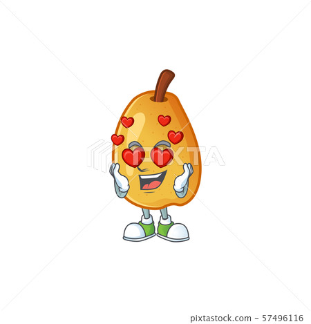 In love ripe fragrant pear fruit cartoon character In love ripe fragrant pear fruit cartoon character 57496116