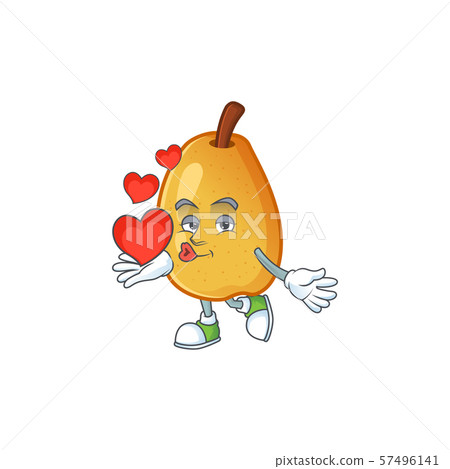 With heart ripe fragrant pear fruit cartoon character With heart ripe fragrant pear fruit cartoon character 57496141