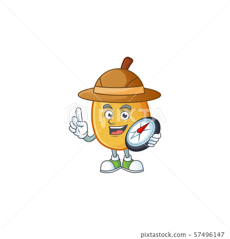 Explorer ripe fragrant pear fruit cartoon character Explorer ripe fragrant pear fruit cartoon character 57496147