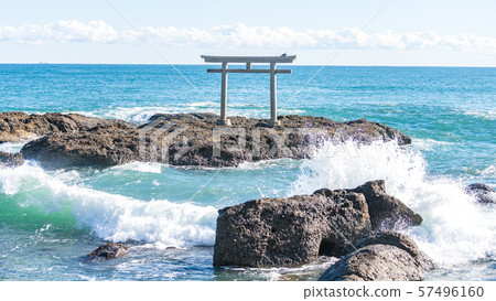 Otori Beach, Ibaraki Prefecture Torii Shrine Sea Torii Otori Beach, Ibaraki Prefecture Torii Shrine Sea Torii 57496160